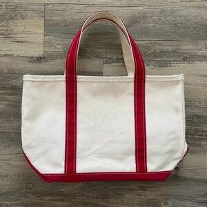 Vintage L.L. Bean Boat And Tote Red Canvas Tote Bag